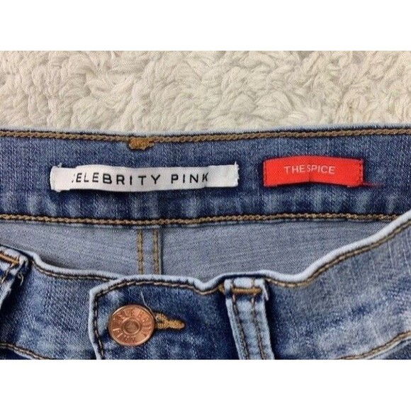 Celebrity Pink Size 3 26 Women Jeans The Spice Skinny Distress Mid Rise Stretch - Picture 2 of 5
